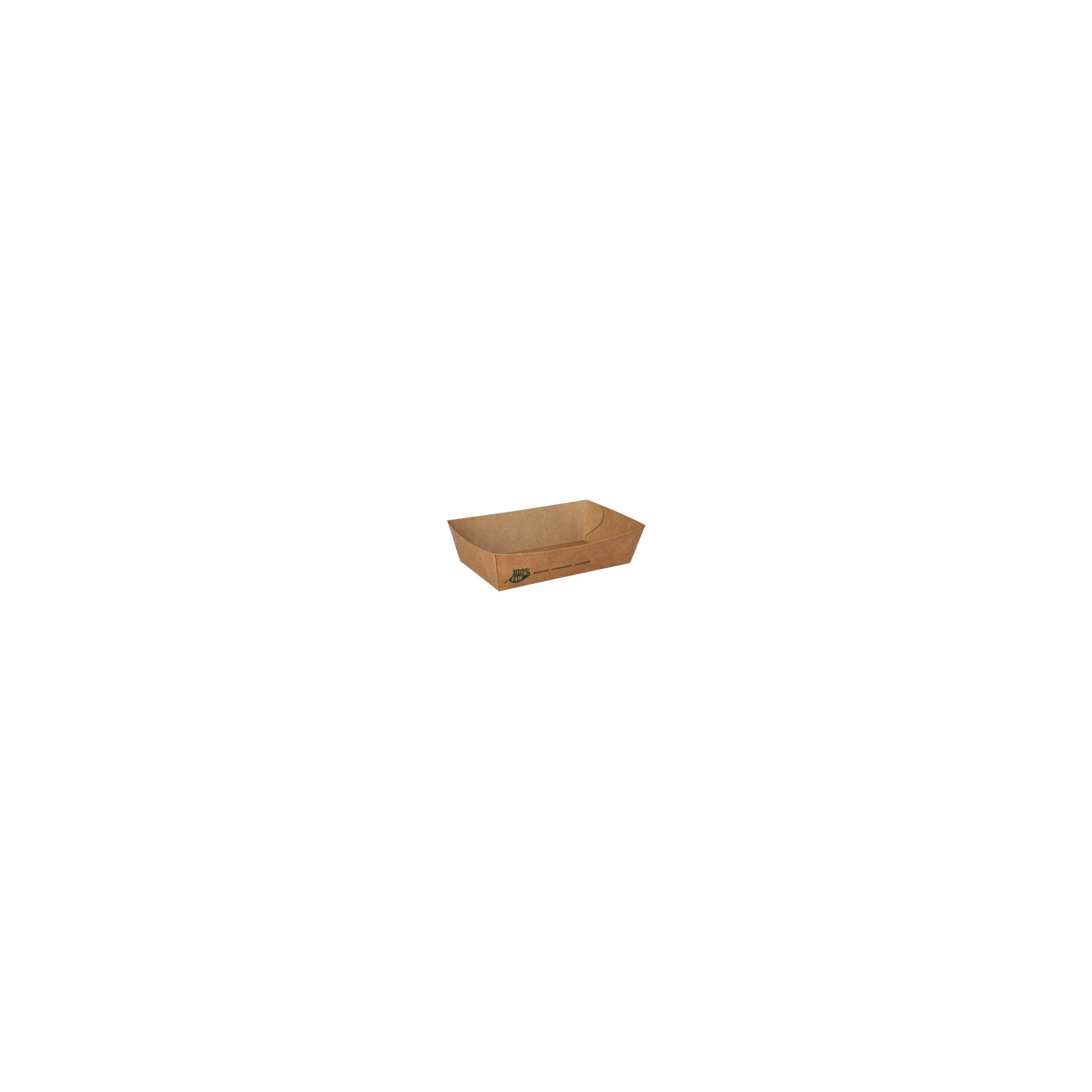 Snacktrays, Pappe "pure" 3,5 cm x 7 cm x 12 cm braun "100% Fair" mittel Snacktrays, Pappe "pure" 3,5 cm x 7 cm x 12 cm braun "100% Fair" mittel
