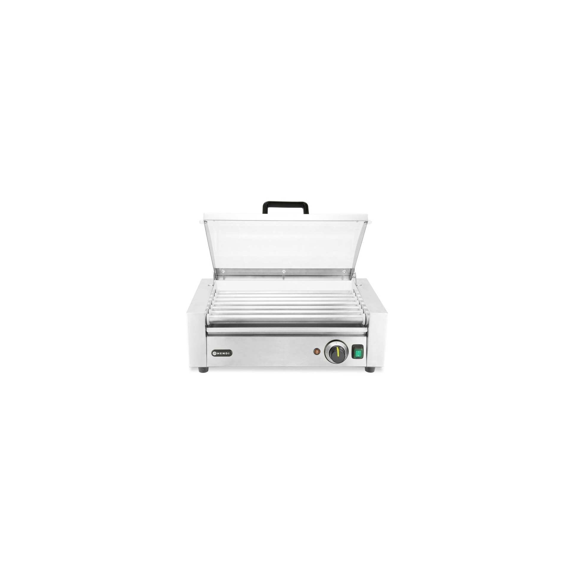 Rollengrill, 1-Zone mit Energiesparabdeckung, 7 Rollen, 230V/620W, 566x375x(H)259mm