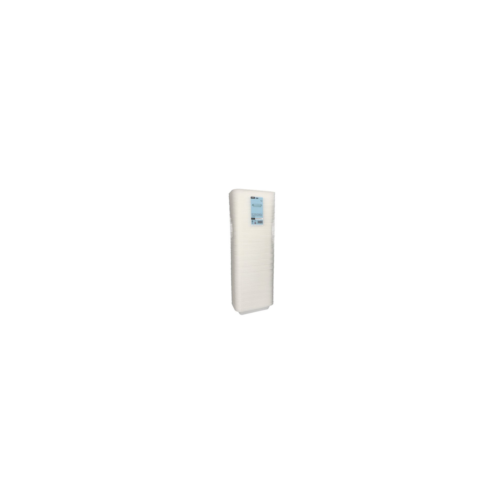 Siegelschalen, XPS 750 ml 4,2 cm x 15 cm x 24 cm weiss laminiert