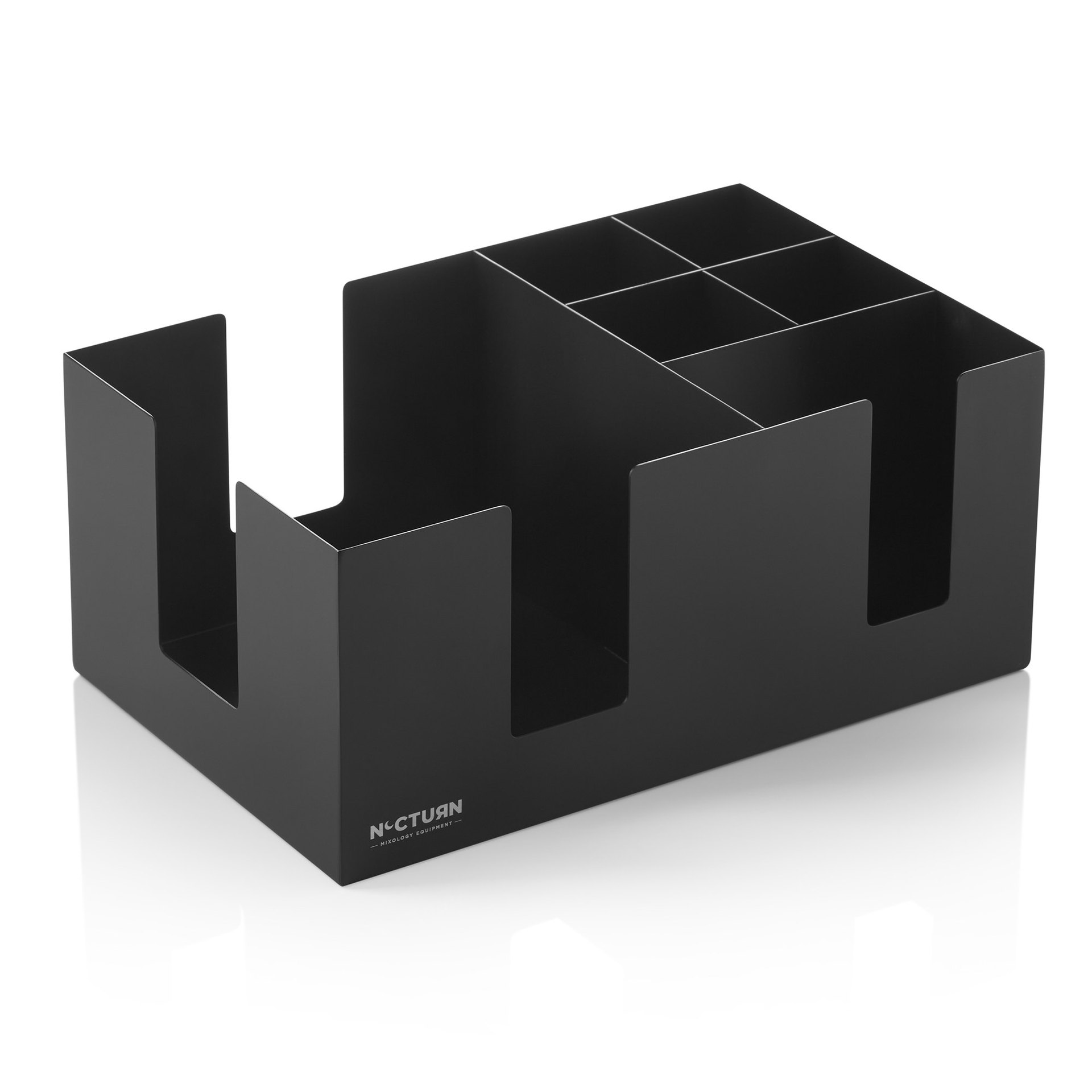 Bar Caddy NOCTURN, 24,5 x 15,5 x 10,5 cm, schwarz matt, Chromnickelstahl