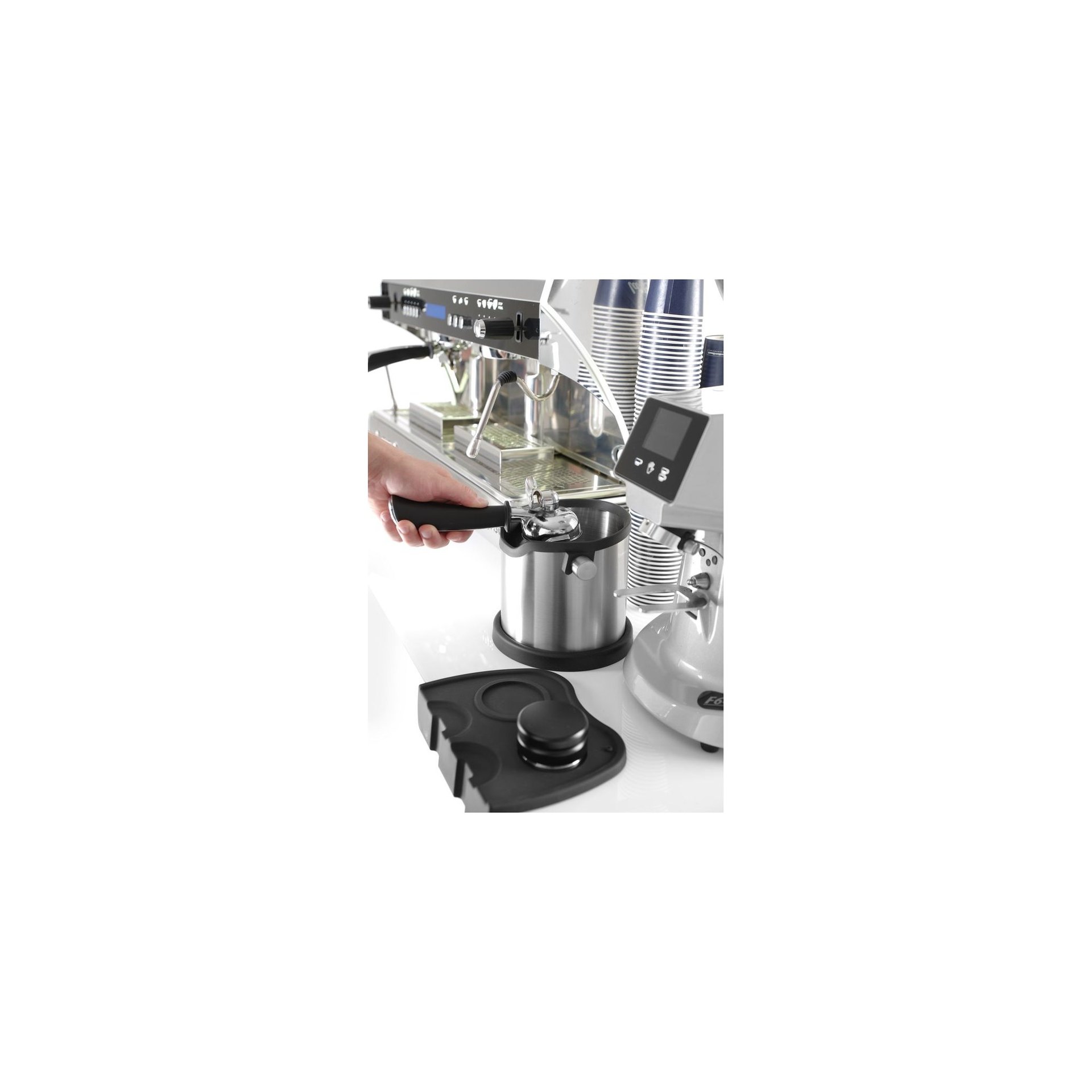 Kaffeesatz-Abklopfbehälter, 153x185x(H)165mm Kaffeesatz-Abklopfbehälter, 153x185x(H)165mm