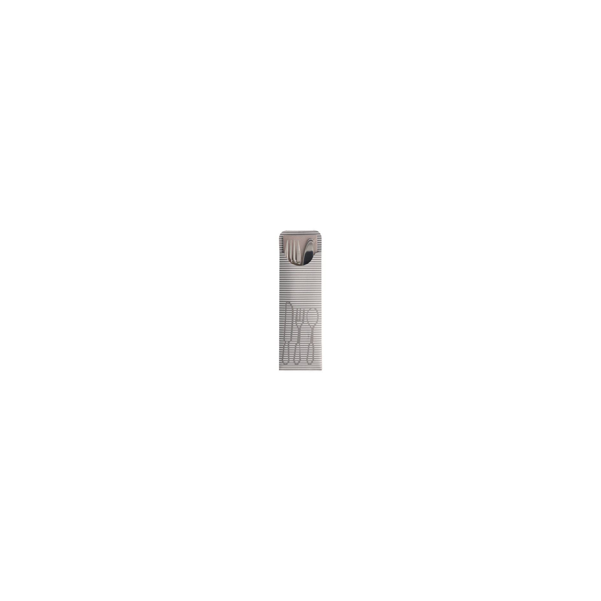 Bestecktaschen 23,5 cm x 7,3 cm grau inkl. farbiger Serviette