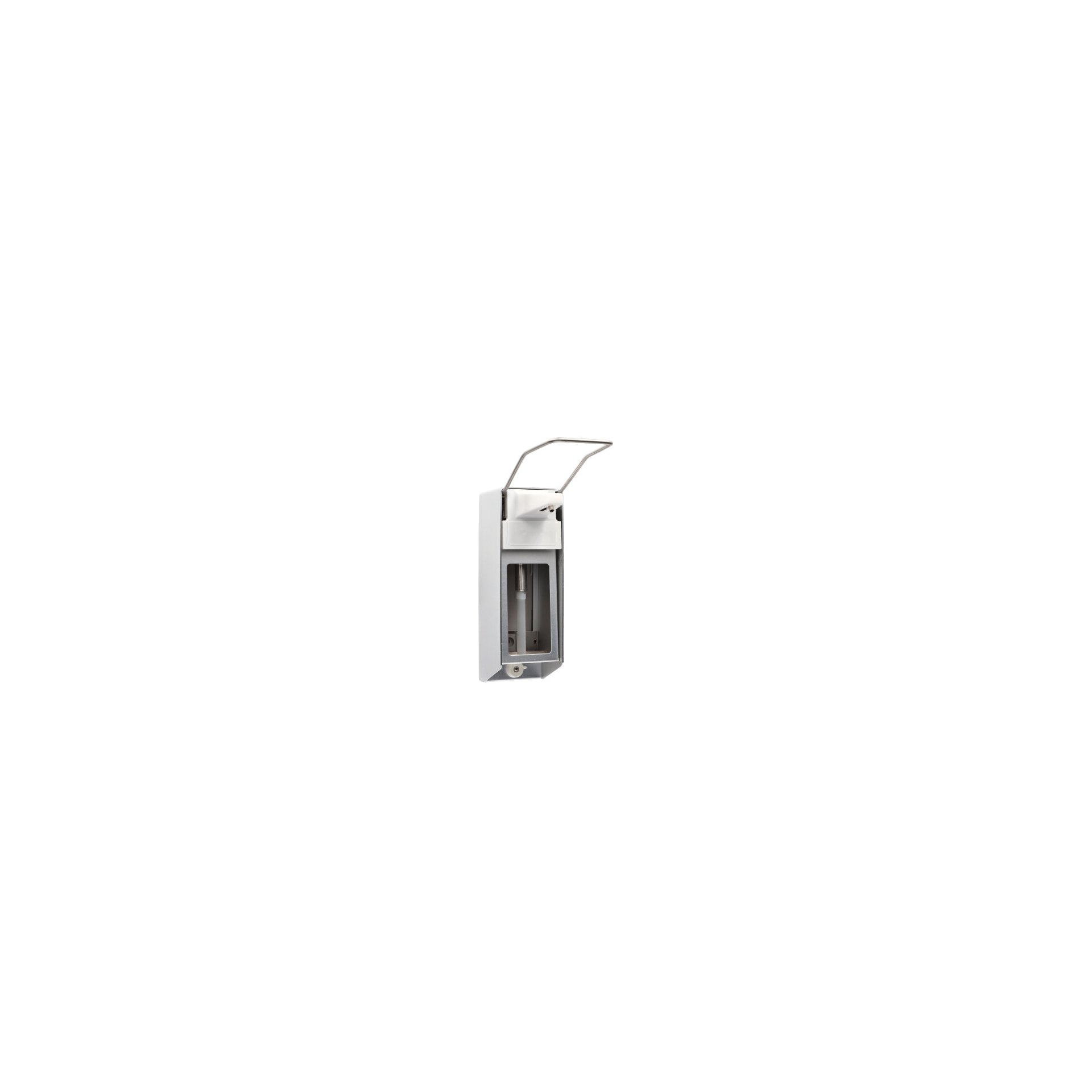 Wandspender 27,5 cm x 8,5 cm x 23 cm "Aluminium" 500 ml, Langarmhebel + Verschlussblende