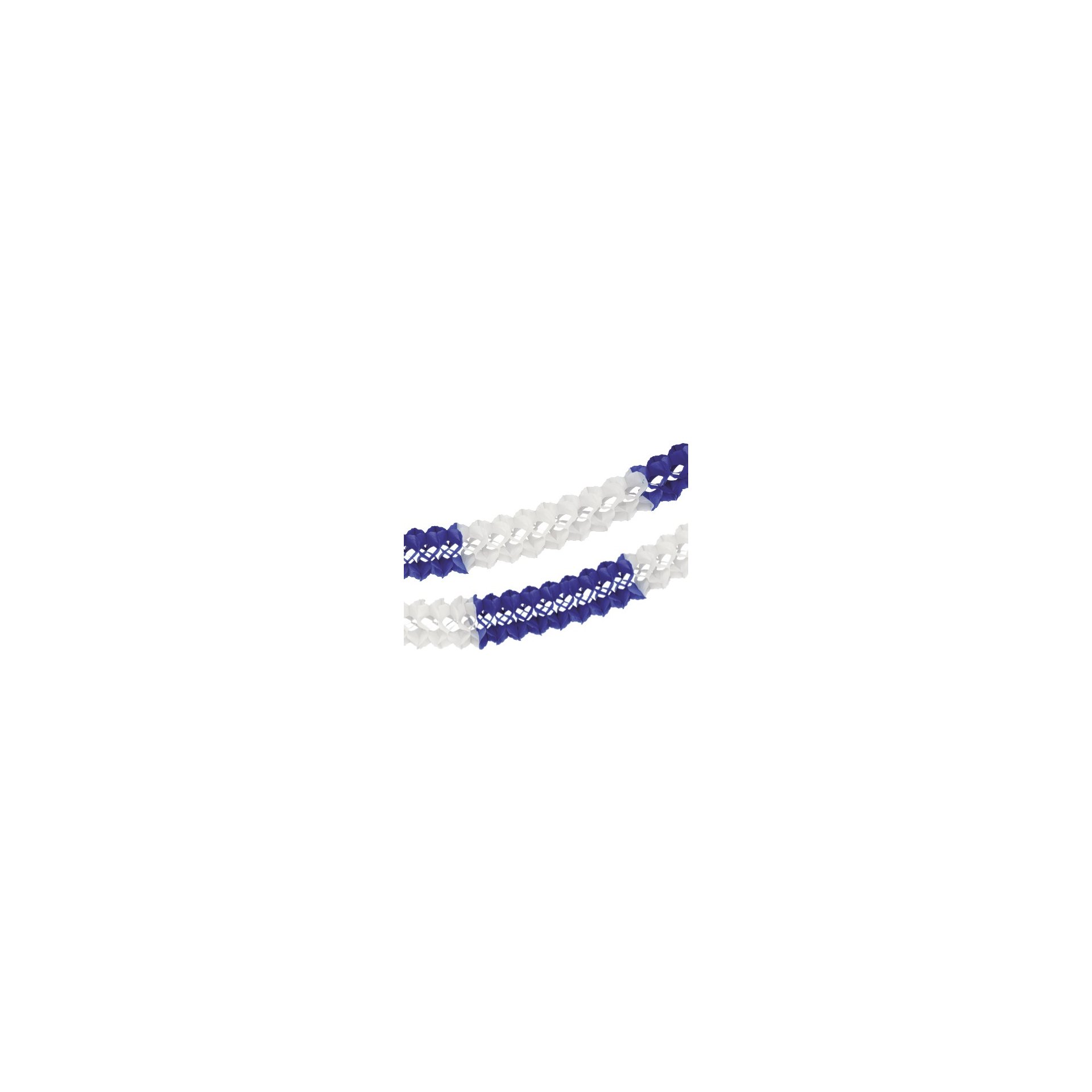 Großraumgirlande, Papier Ø 16 cm · 10 m blau/weiss schwer entflammbar