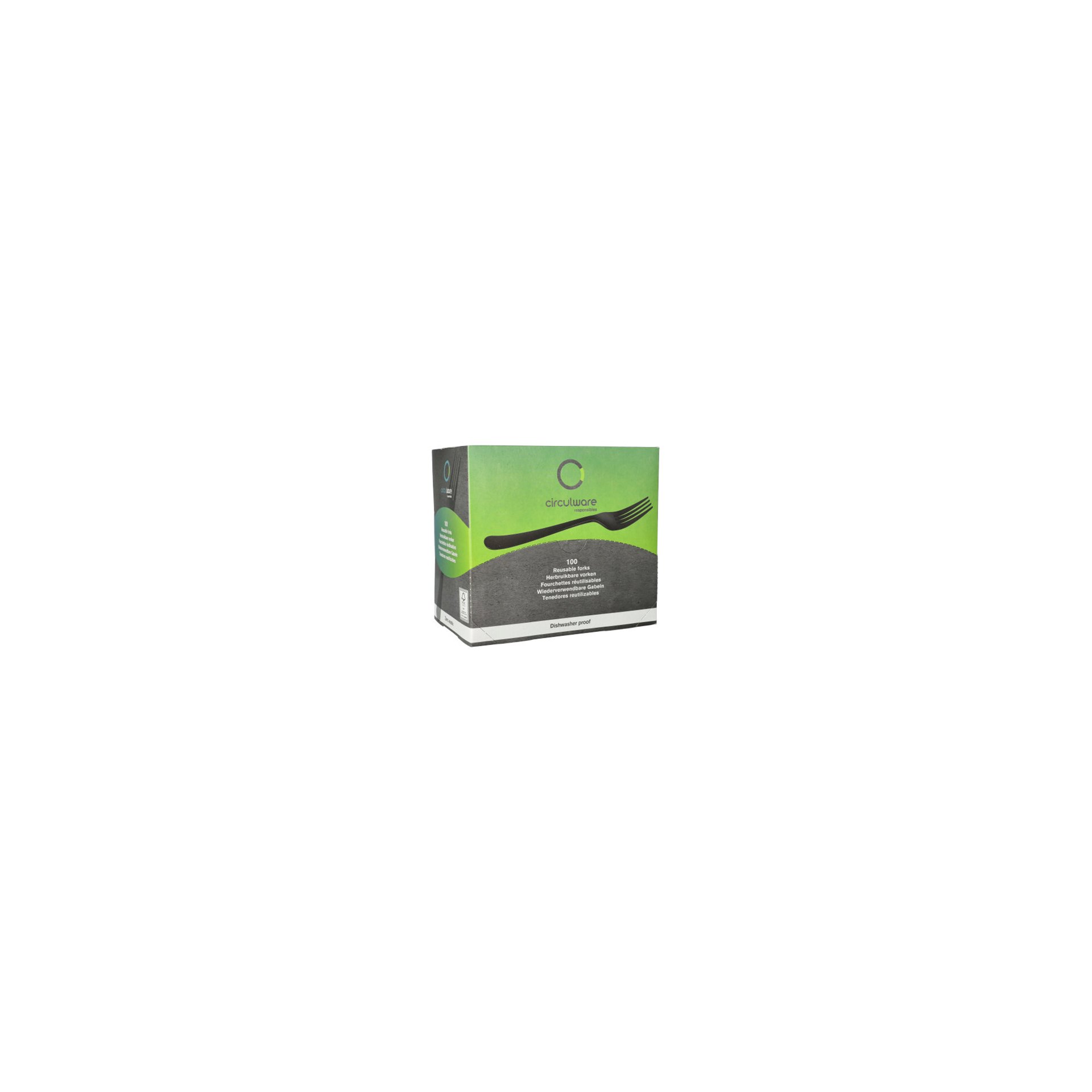 "Circulware" Mehrweg-Gabeln PP-MF 19 cm schwarz "Gaia" extra stabil, in Spenderbox "Circulware" Mehrweg-Gabeln PP-MF 19 cm schwarz "Gaia" extra stabil, in Spenderbox
