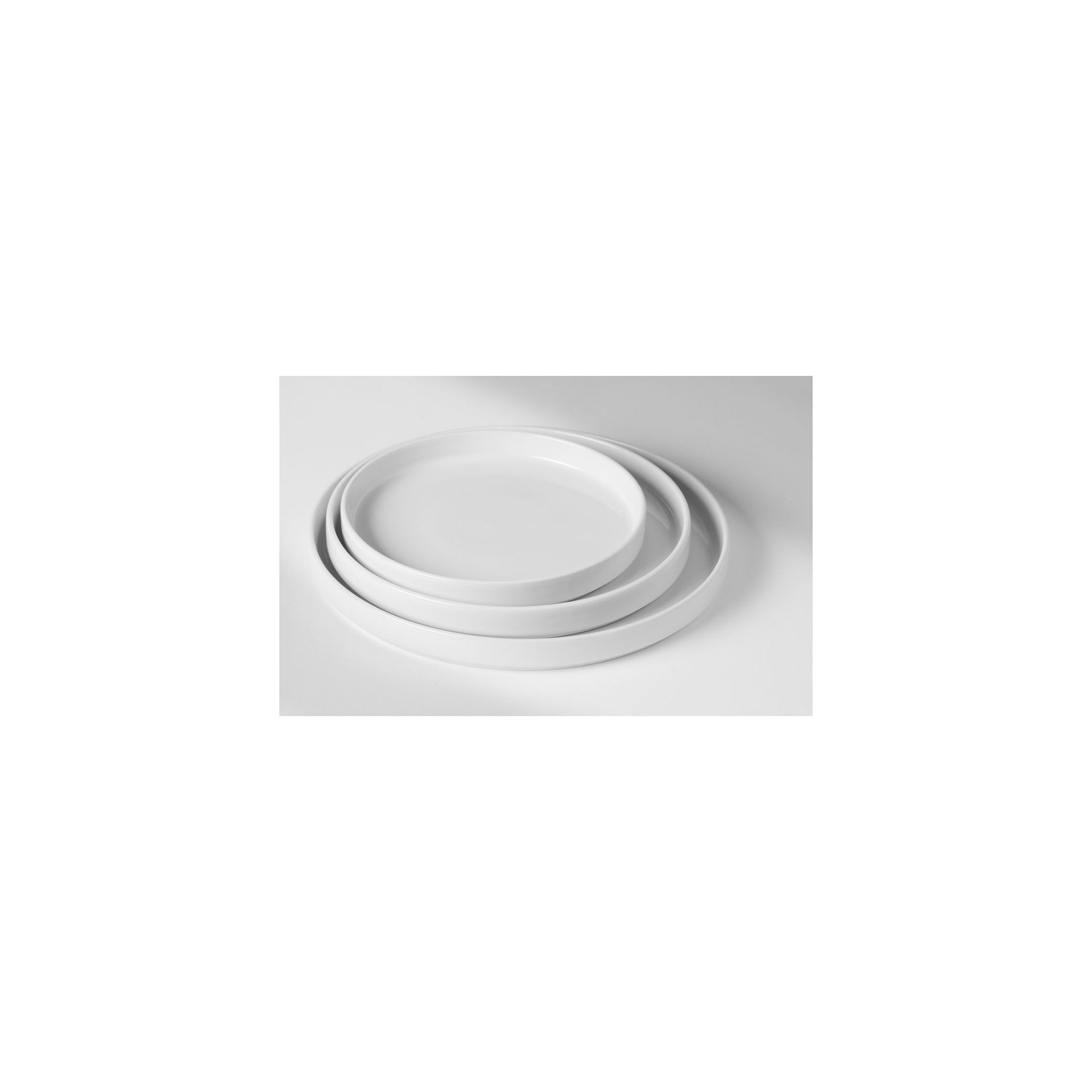 Teller Oslo, mit hohem Rand, Oslo, Weiß, ⌀200x(H)25mm