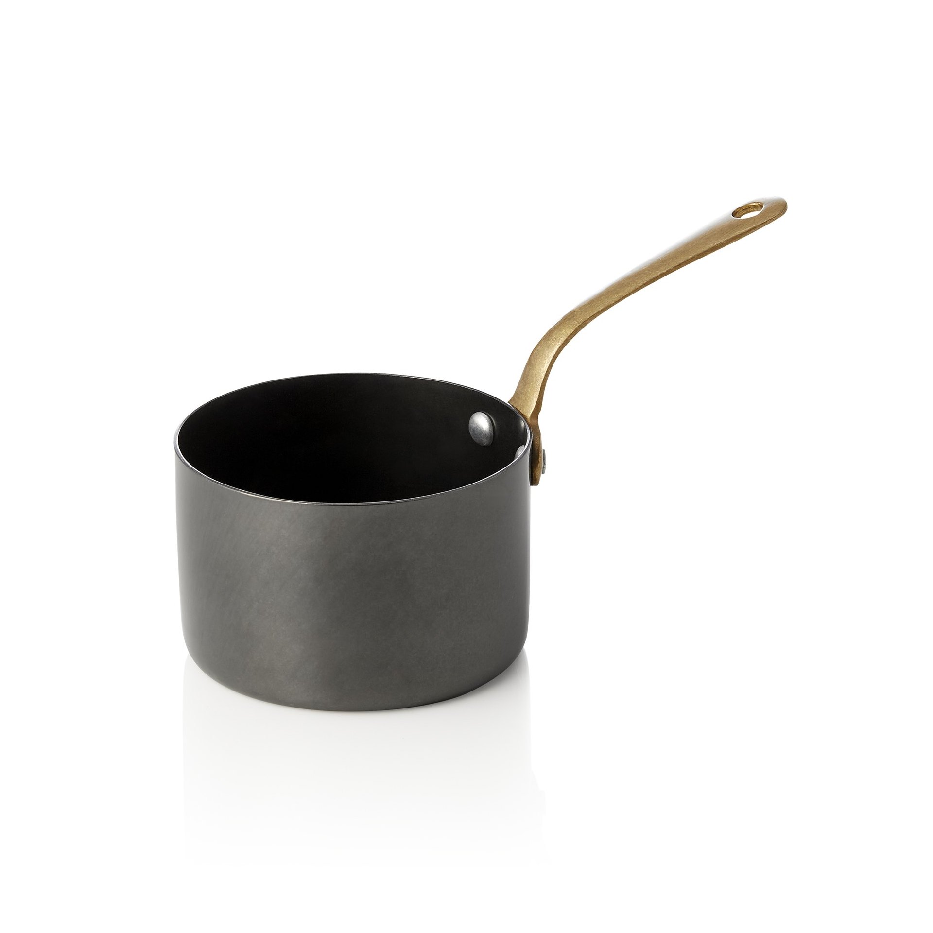 Serviertopf STEEL & STYLE, mit Messinggriff, 280 ml, Ø 9 cm, schwarz, Messing, PVD Serviertopf STEEL & STYLE, mit Messinggriff, 280 ml, Ø 9 cm, schwarz, Messing, PVD