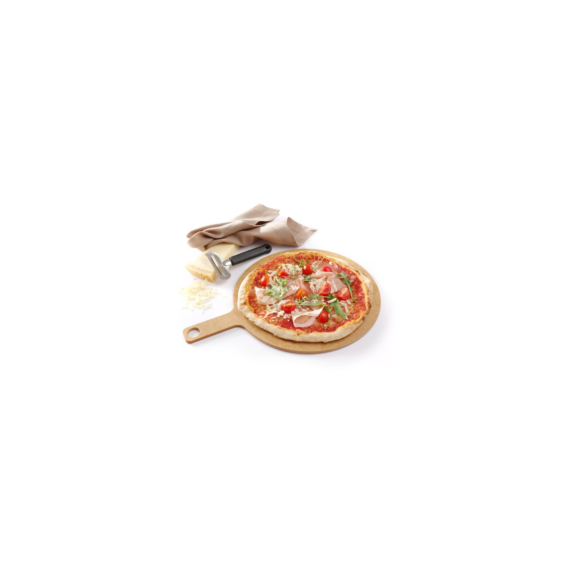 Pizzabrett mit Griff, ⌀305x(H)6mm Pizzabrett mit Griff, ⌀305x(H)6mm