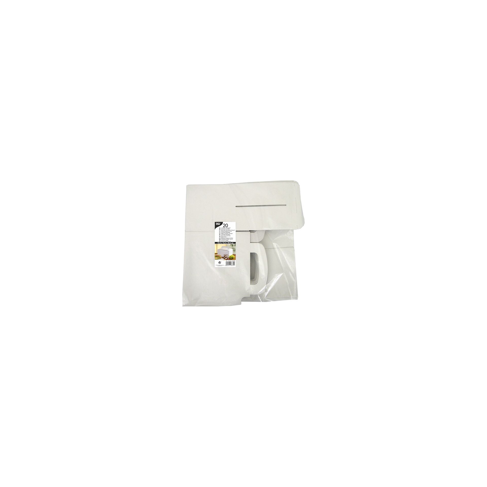 Lunch-Boxen, Pappe "pure" eckig 12,5 cm x 15,5 cm x 22,5 cm weiss mit Tragegriff Lunch-Boxen, Pappe "pure" eckig 12,5 cm x 15,5 cm x 22,5 cm weiss mit Tragegriff