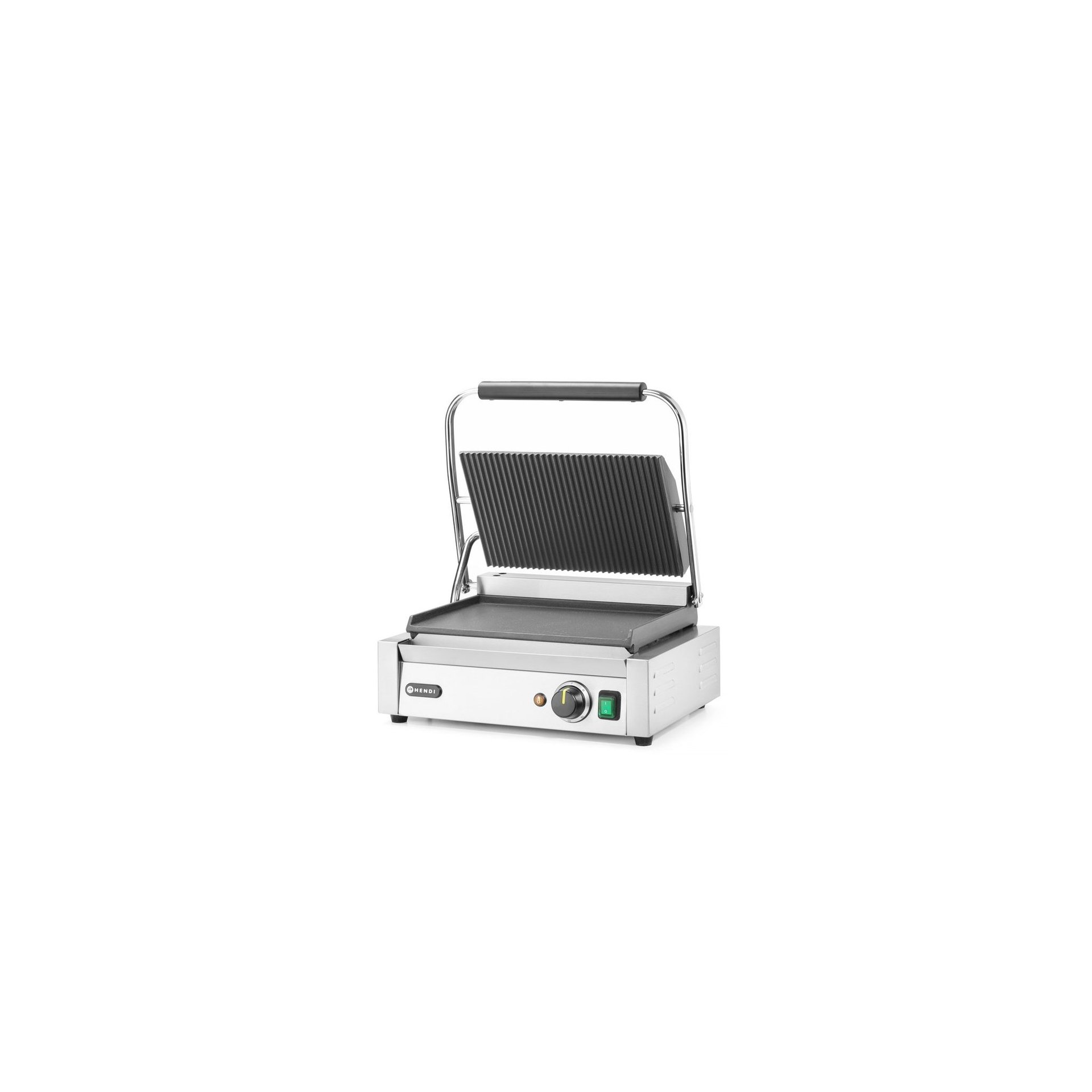 Kontaktgrill - Panini, oben gerillt, unten glatt, 230V/2200W, 430x375x(H)216mm Kontaktgrill - Panini, oben gerillt, unten glatt, 230V/2200W, 430x375x(H)216mm