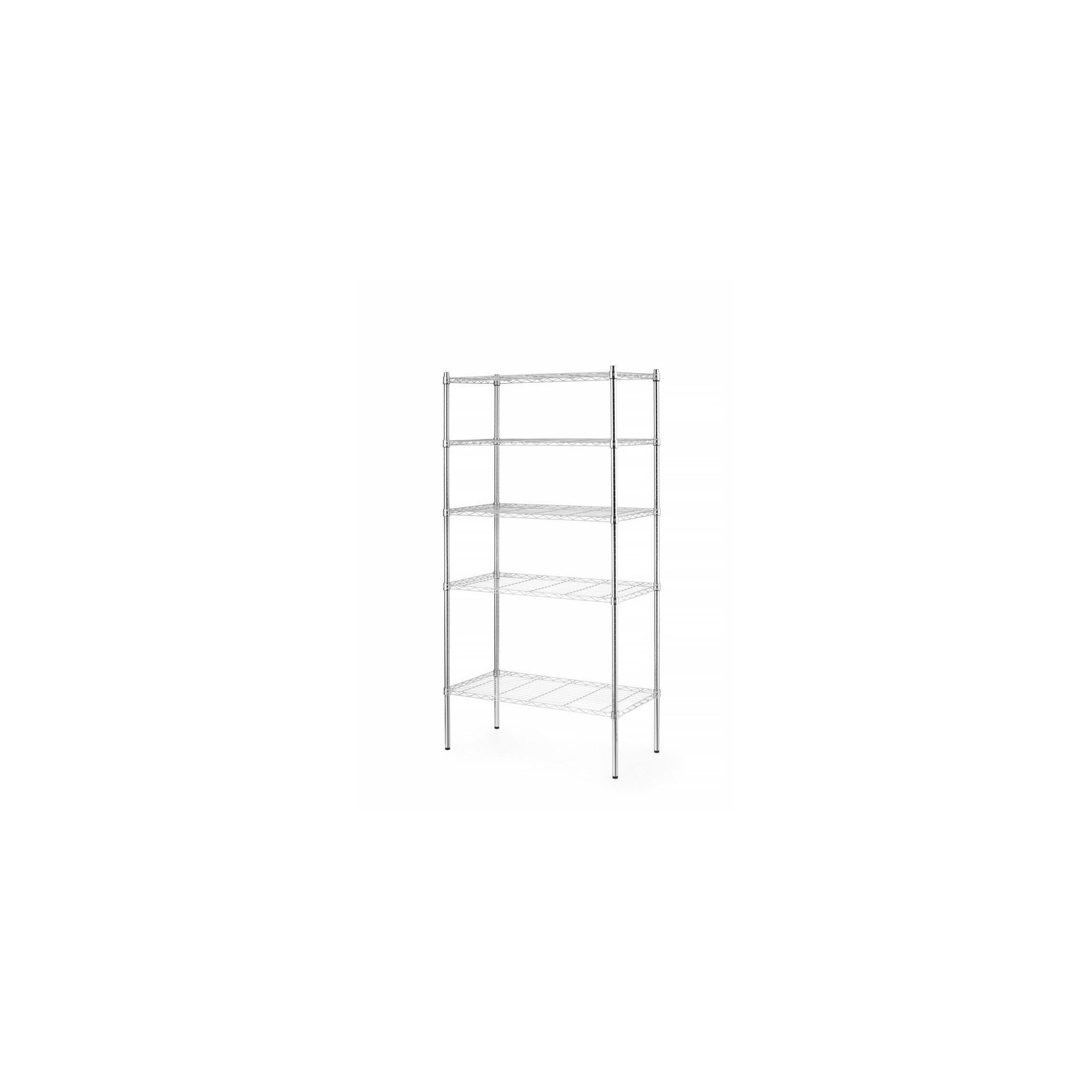 Lagerregal mit 5 Fächern, Chrom, 910x455x(H)1830mm Lagerregal mit 5 Fächern, Chrom, 910x455x(H)1830mm