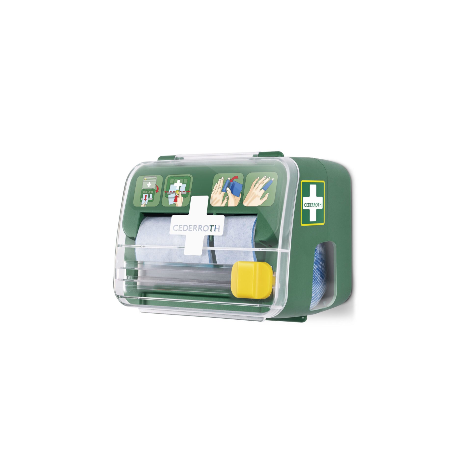 "Cederroth" Soft Foam Bandage Spender 2-in-1 12,3 cm x 13,8 cm x 14,2 cm grün "Cederroth" Soft Foam Bandage Spender 2-in-1 12,3 cm x 13,8 cm x 14,2 cm grün