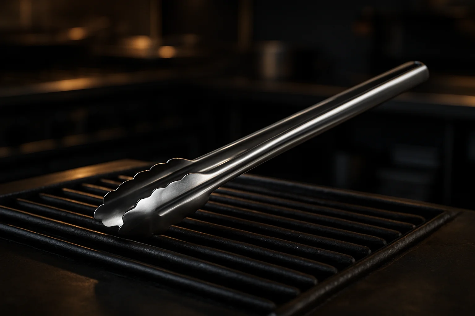 Edelstahl Brat- und Grillzange zum Wenden am Grill