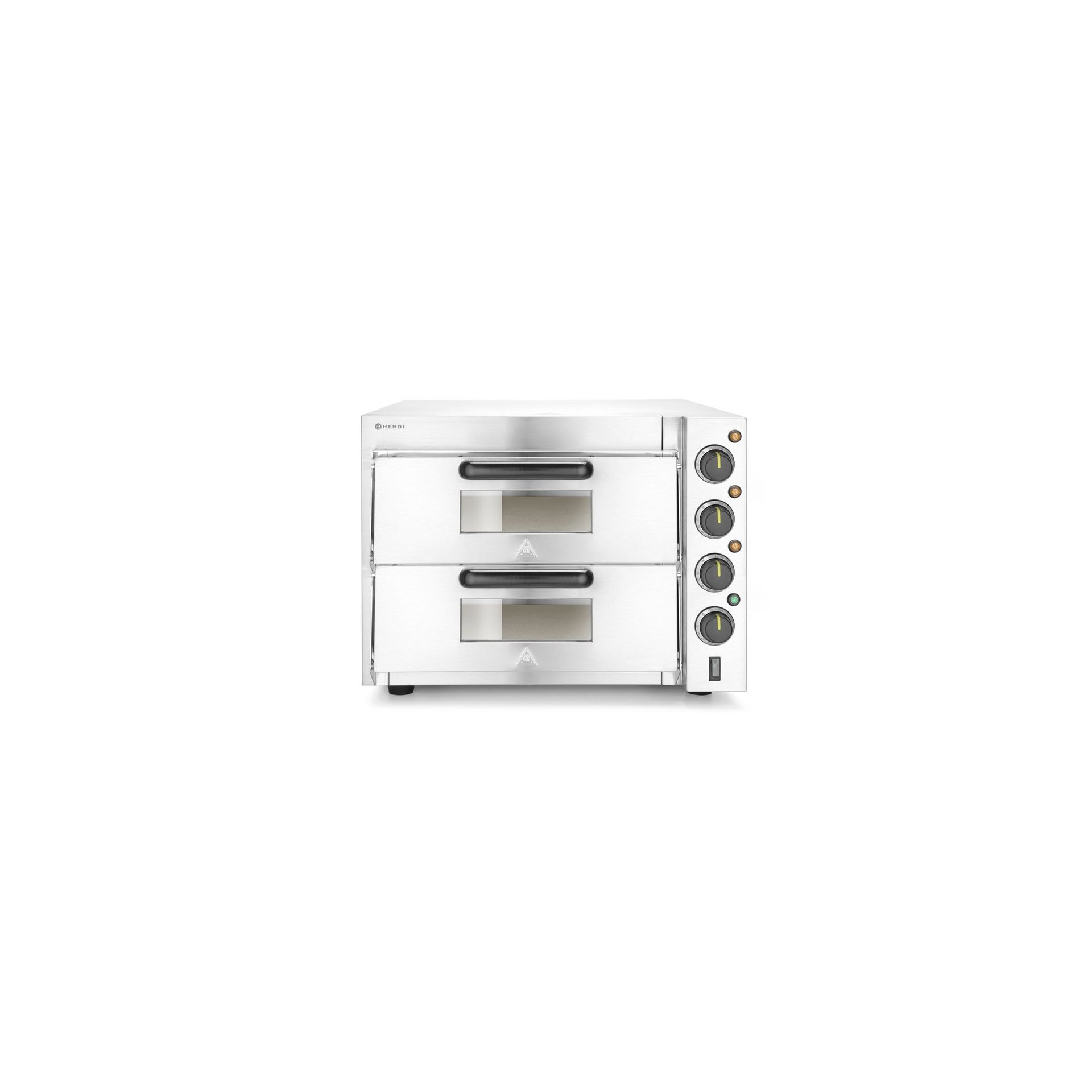 Doppeldeck-Pizzaofen 3000W, Silber, 230V/3000W, 580x560x(H)435mm Doppeldeck-Pizzaofen 3000W, Silber, 230V/3000W, 580x560x(H)435mm