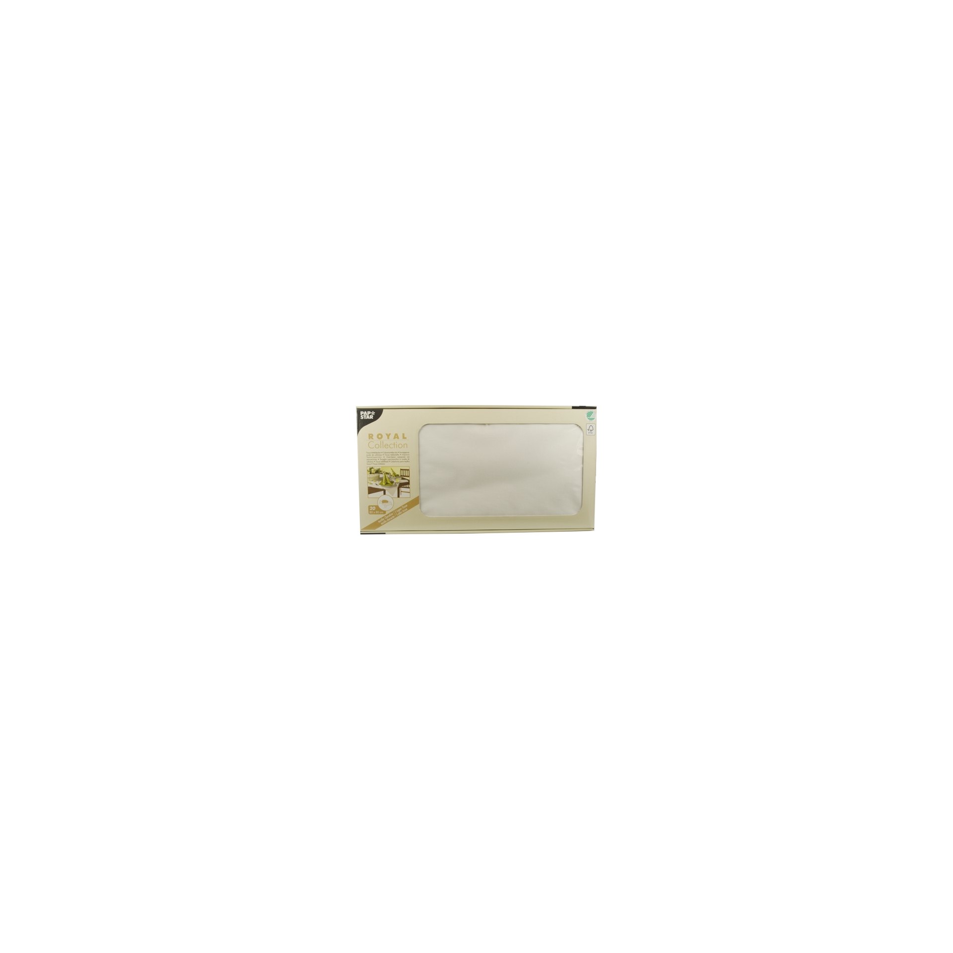 Mitteldecken, Tissue "ROYAL Collection" 80 cm x 80 cm weiss