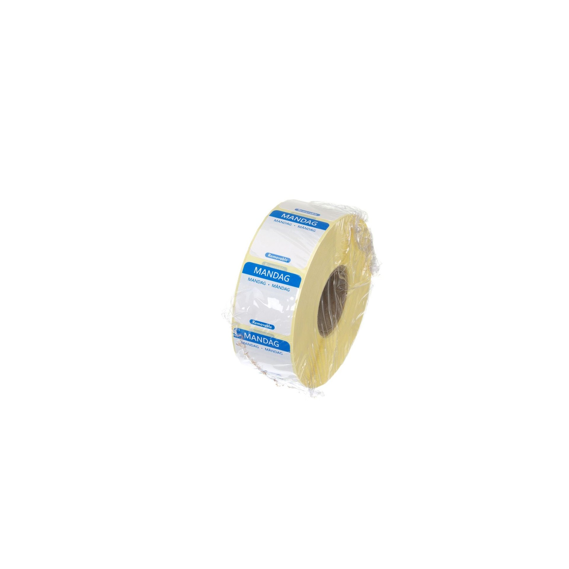 Täglich anwendbare Lebensmittelsicherheitsetiketten, für den Mehrfachgebrauch, leicht zu entfernen , Montag, Blau, 1000 Stk., 25x25mm