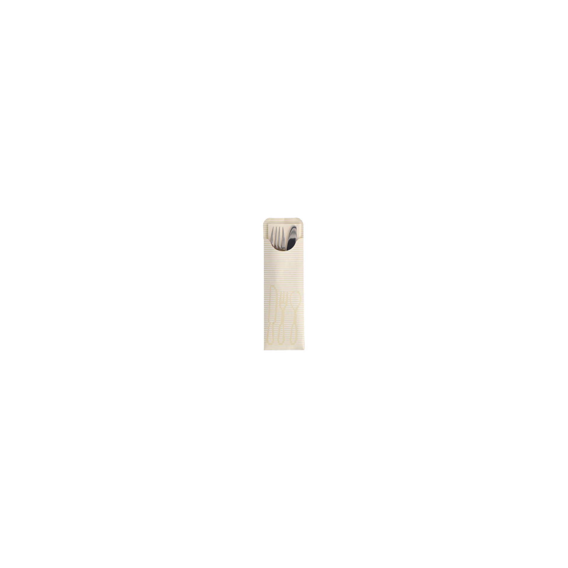 Bestecktaschen 23,5 cm x 7,3 cm creme inkl. farbiger Serviette Bestecktaschen 23,5 cm x 7,3 cm creme inkl. farbiger Serviette
