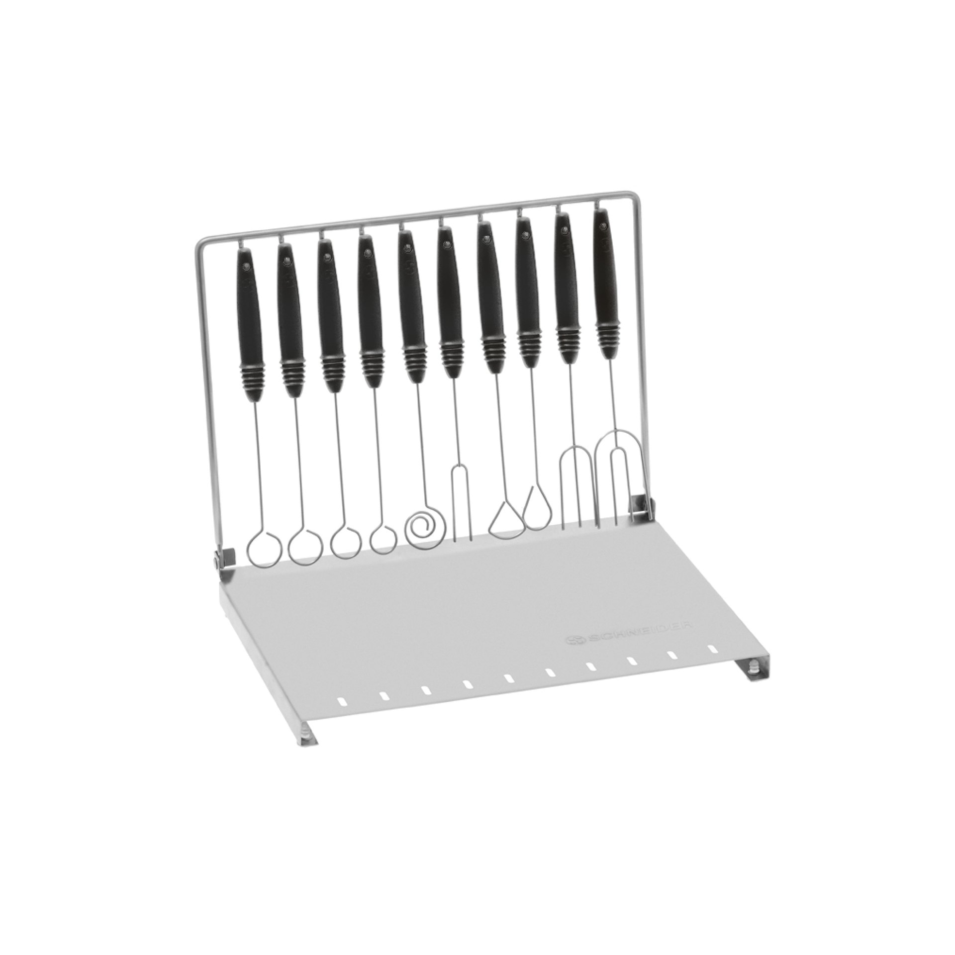 Pralinentunkgabel-Set groß, 10-teilig + Ständer