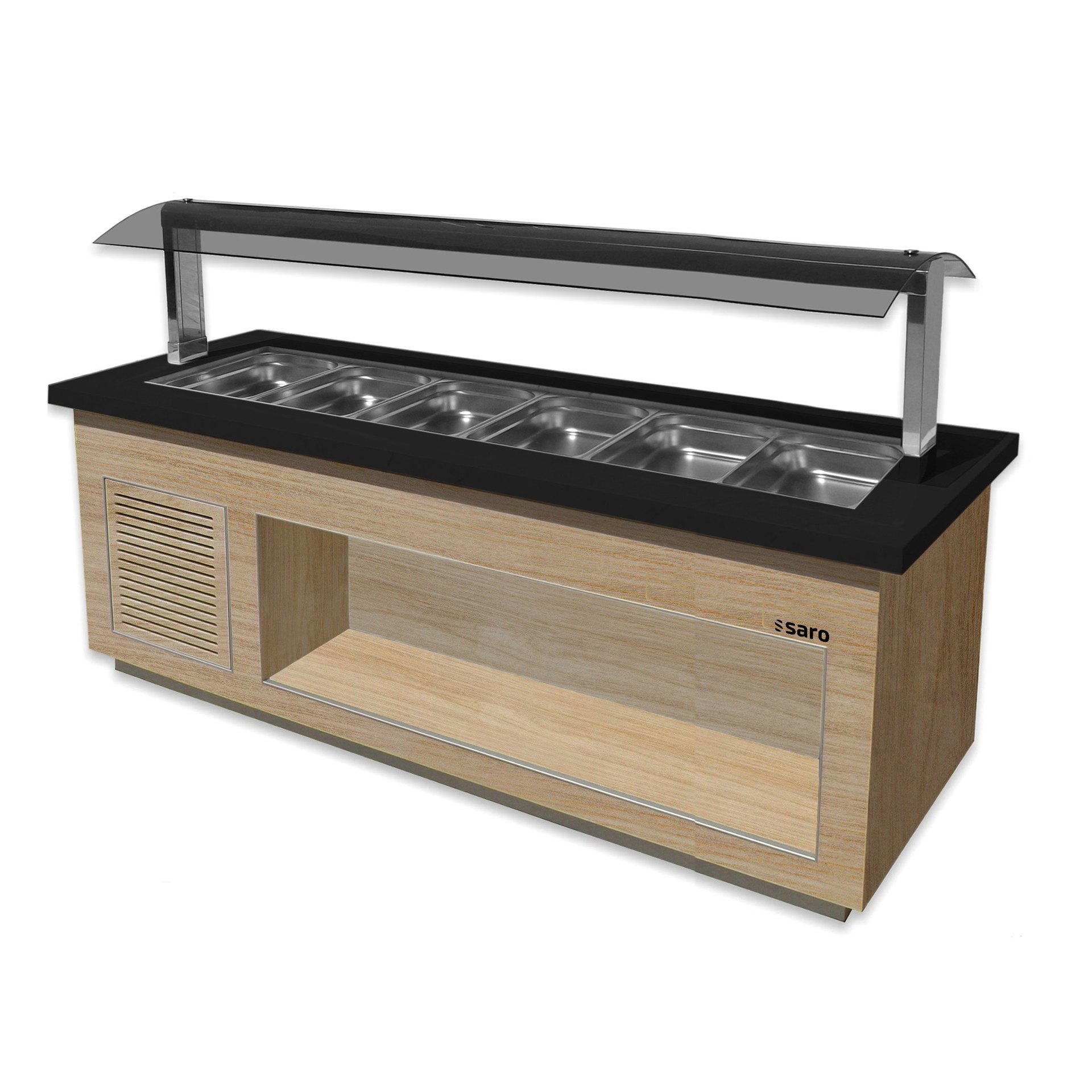 Salatbar für 6x 1/1 GN, Modell PREMIUM LINE SB-K230 OAK Salatbar für 6x 1/1 GN, Modell PREMIUM LINE SB-K230 OAK