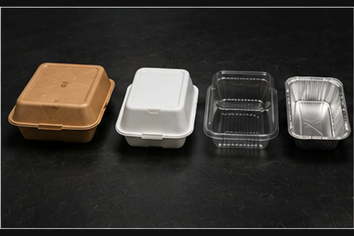 Verschiedene Verpackungsmaterialien für den gastronomischen Einsatz