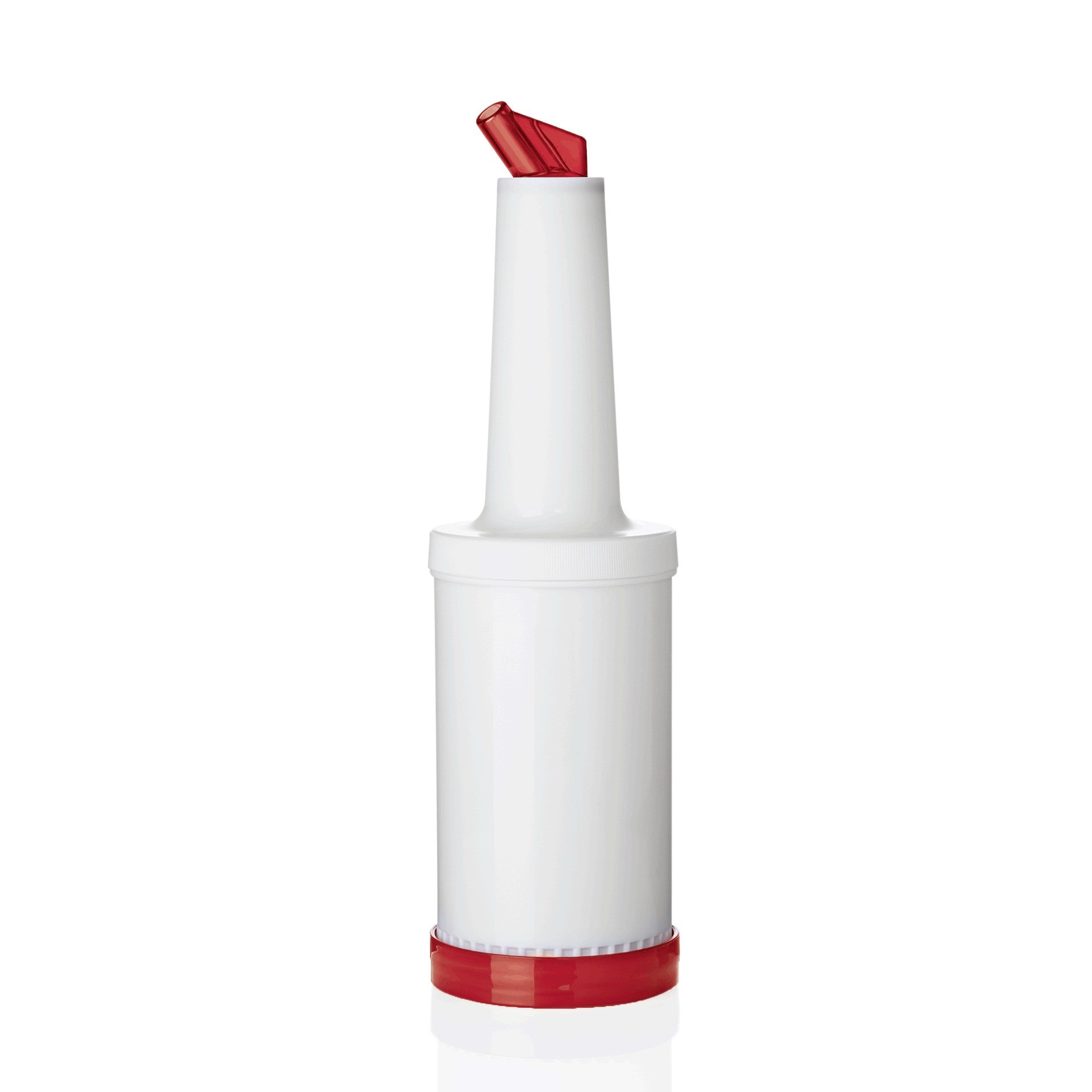 Dosier- und Vorratsflasche 1 L Höhe 32 cm rot Dosier- und Vorratsflasche 1 L Höhe 32 cm rot