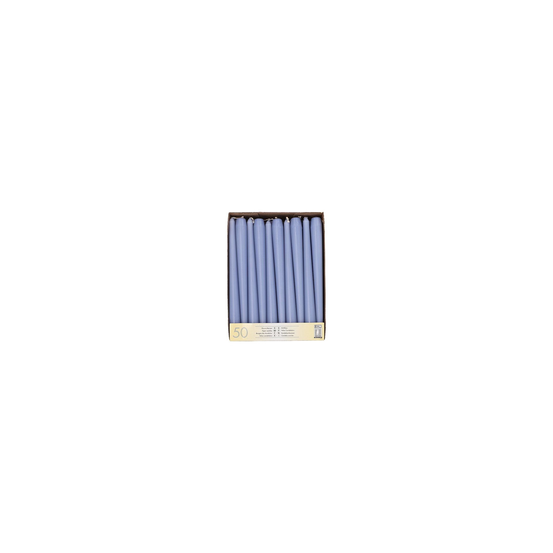 Leuchterkerzen Ø 2,2 cm · 25 cm soda blau
