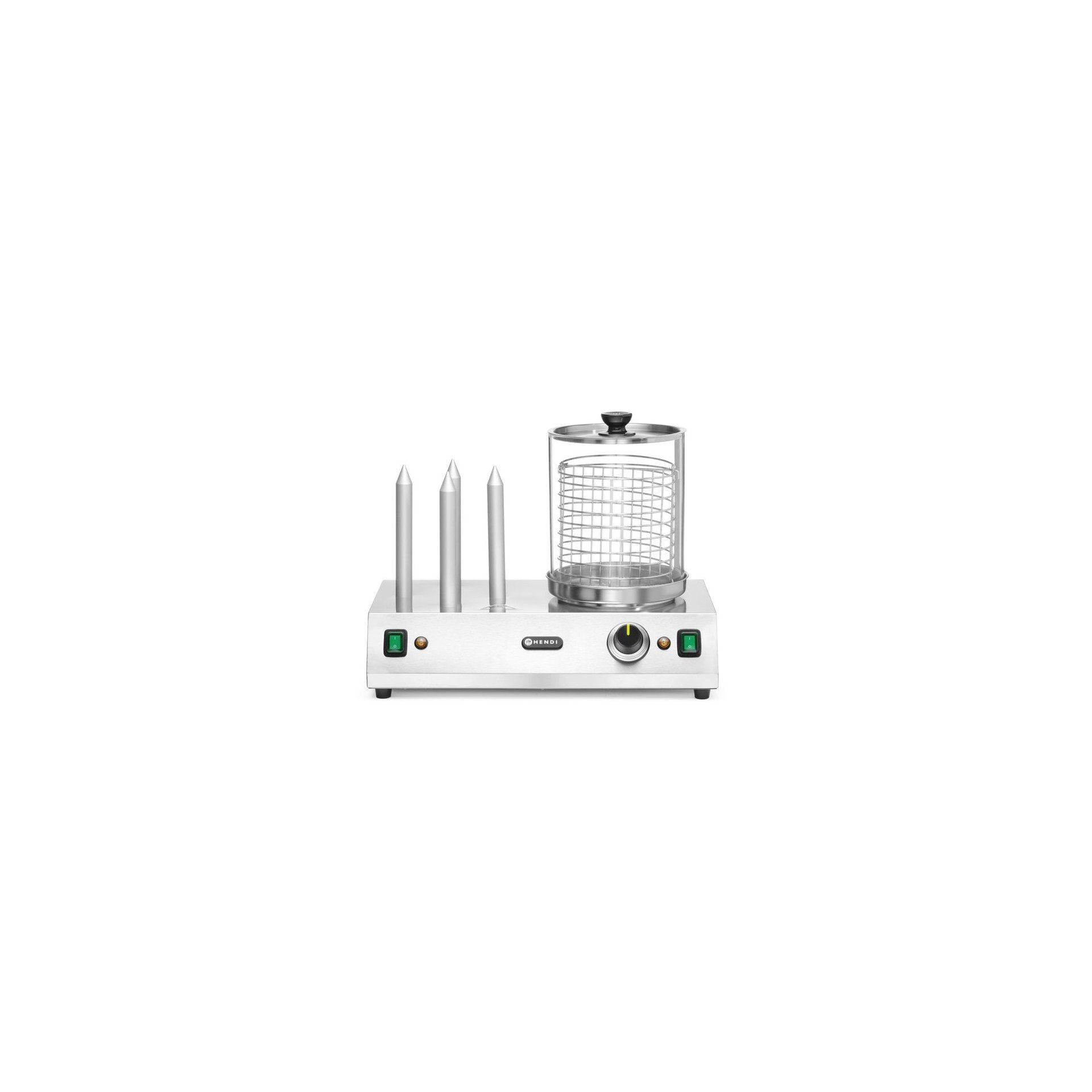 Würstchen- und Hotdog-Brötchenwärmer, 220-240V/550W, 500x310x(H)395mm