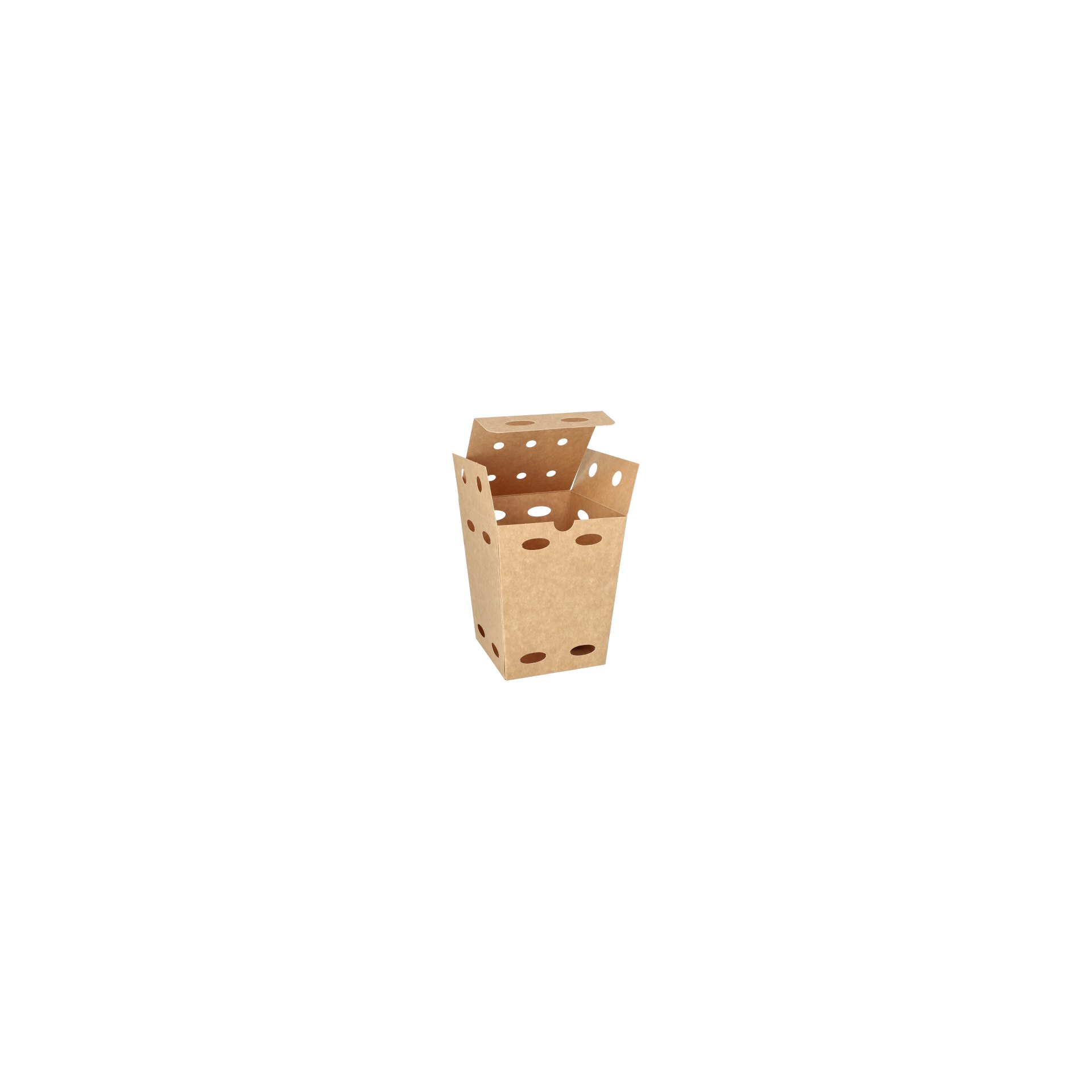 Pommes-Frites-Boxen, Pappe "pure" 15,5 cm x 10,5 cm x 10,5 cm braun "100% Fair" klein Pommes-Frites-Boxen, Pappe "pure" 15,5 cm x 10,5 cm x 10,5 cm braun "100% Fair" klein